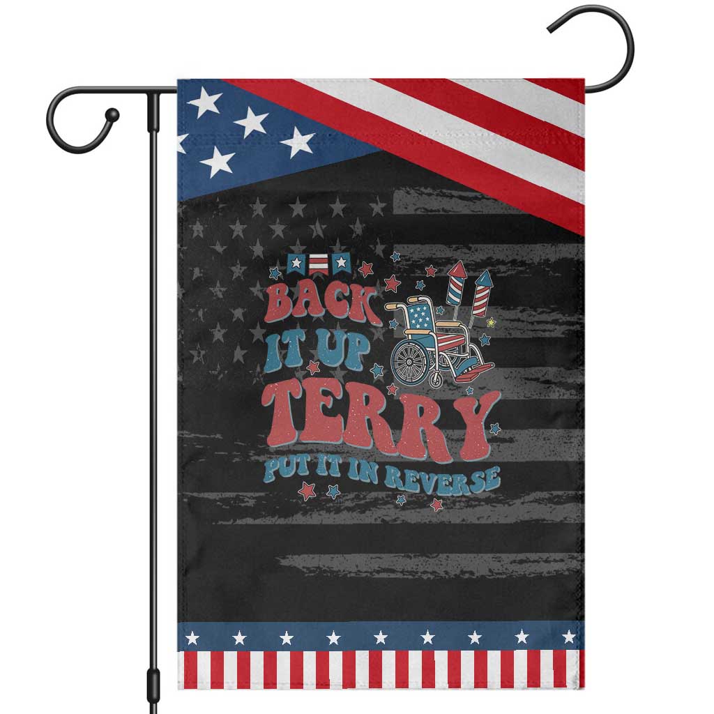 Funny 4th of July Back It Up Terry Put It In Reverse Garden Flag TS10 Distressed Black Blue Print Your Wear