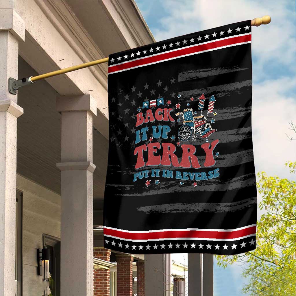 Funny 4th of July Back It Up Terry Put It In Reverse Garden Flag TS10 Distressed Black Red Print Your Wear