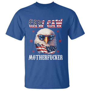 Bald Eagle Patriotic T Shirt Caw Caw Motherfucker American Flag TS10 Royal Blue Print Your Wear