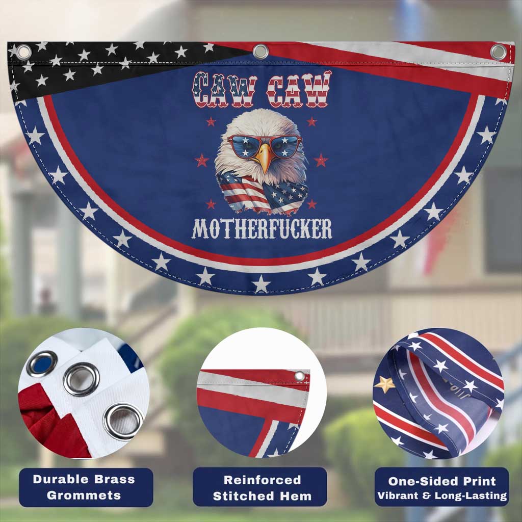 Bald Eagle Patriotic Fan Flag Caw Caw Motherfucker American Flag TS10 Print Your Wear