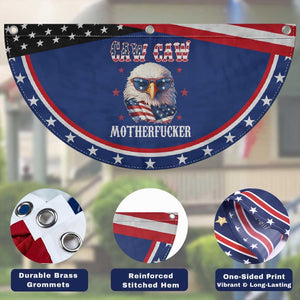 Bald Eagle Patriotic Fan Flag Caw Caw Motherfucker American Flag TS10 Print Your Wear