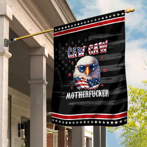 Bald Eagle Patriotic Garden Flag Caw Caw Motherfucker American Flag TS10 Distressed Black Red Print Your Wear