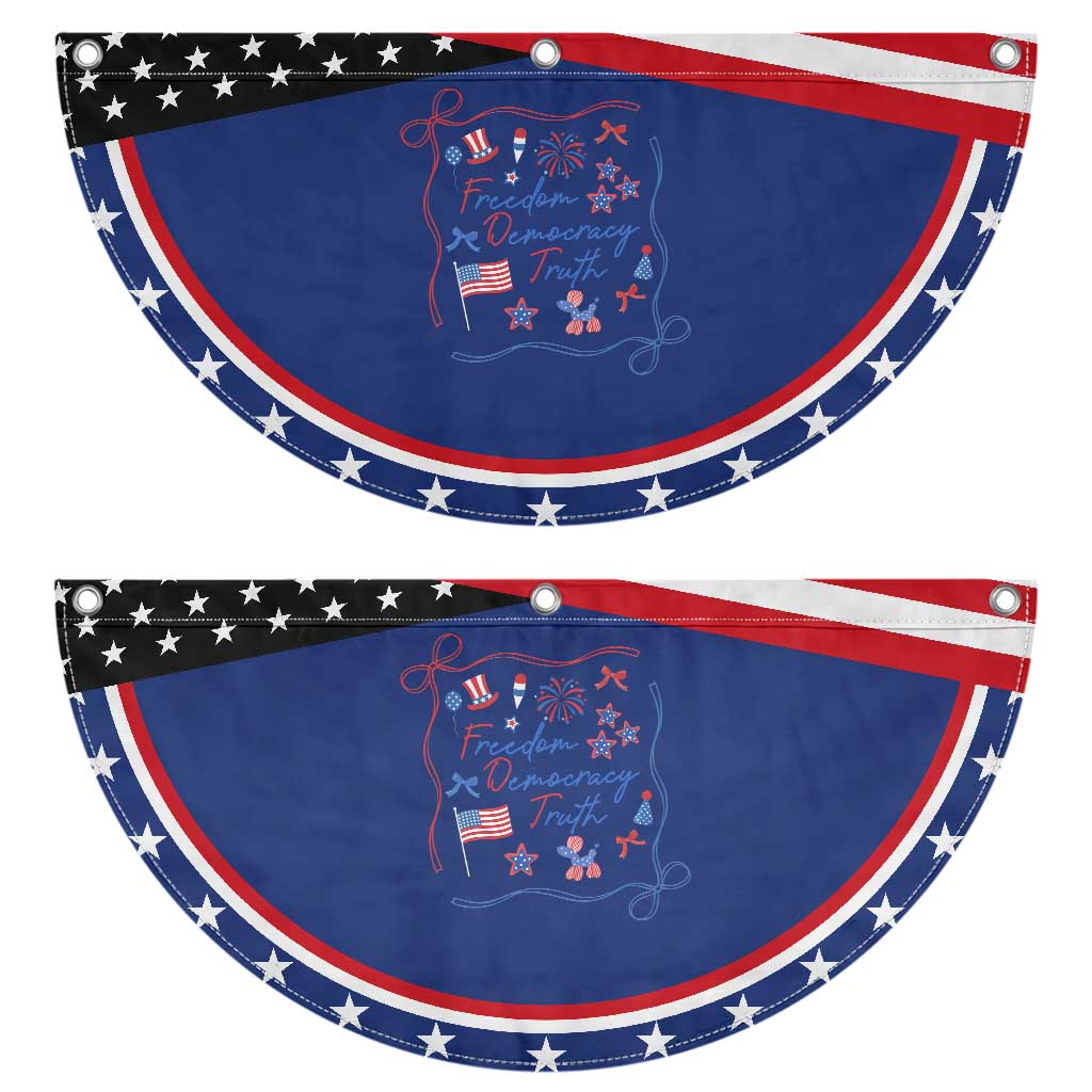 Subtle FDT Patriotic Fan Flag Coquette Bow 4th of July TS10 2pcs pack Classic Navy Print Your Wear