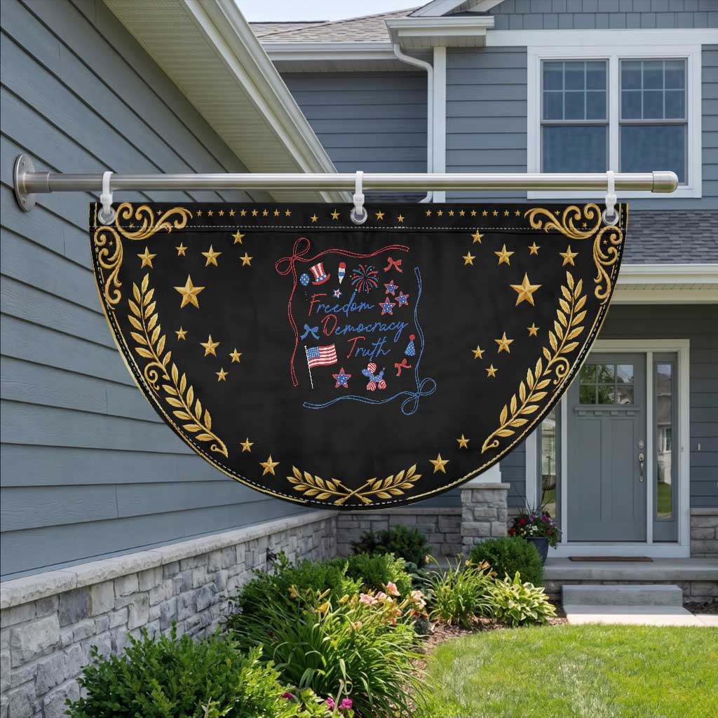 Subtle FDT Patriotic Fan Flag Coquette Bow 4th of July TS10 2pcs pack Vintage Black Print Your Wear