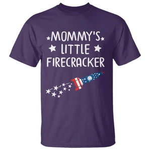 Mommy's Little Firecracker 4th of July T Shirt Patriotic American Flag TS10 Purple Print Your Wear