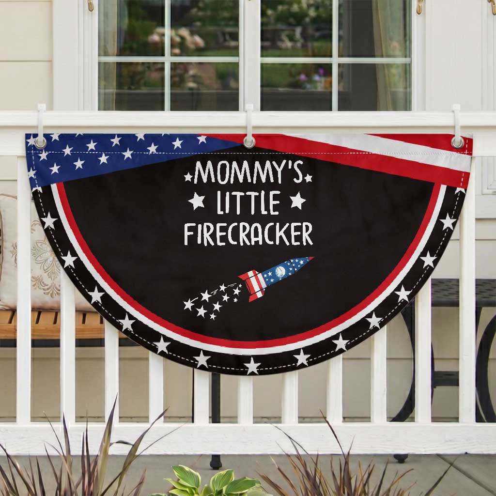 Mommy's Little Firecracker 4th of July Patriotic Fan Flag American Flag TS10 2pcs pack Classic Black Print Your Wear