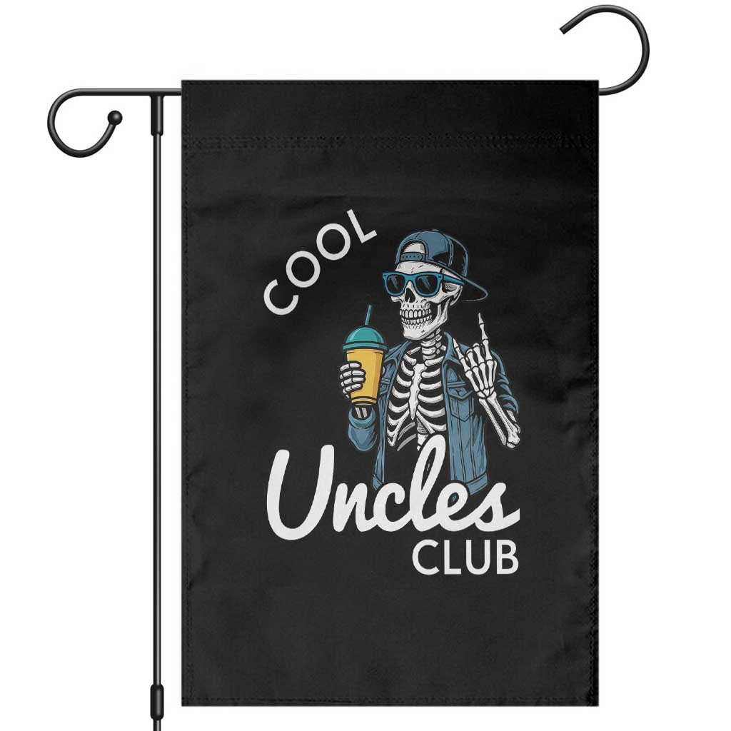 Cool Uncles Club Garden Flag Funny Uncle Skeleton TS10 Black Print Your Wear