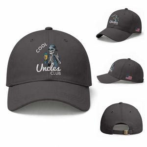 Cool Uncles Club Baseball Cap Funny Uncle Skeleton TS10 Baseball Cap Universal Fit Dark Gray Print Your Wear