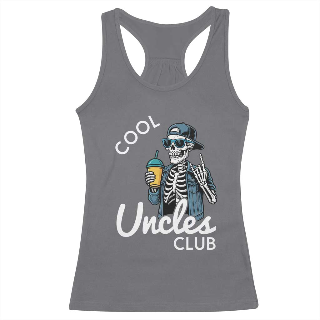 Cool Uncles Club Racerback Tank Top Funny Uncle Skeleton TS10 Charcoal Print Your Wear