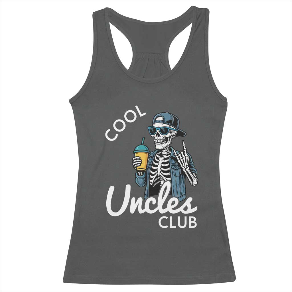 Cool Uncles Club Racerback Tank Top Funny Uncle Skeleton TS10 Dark Heather Print Your Wear