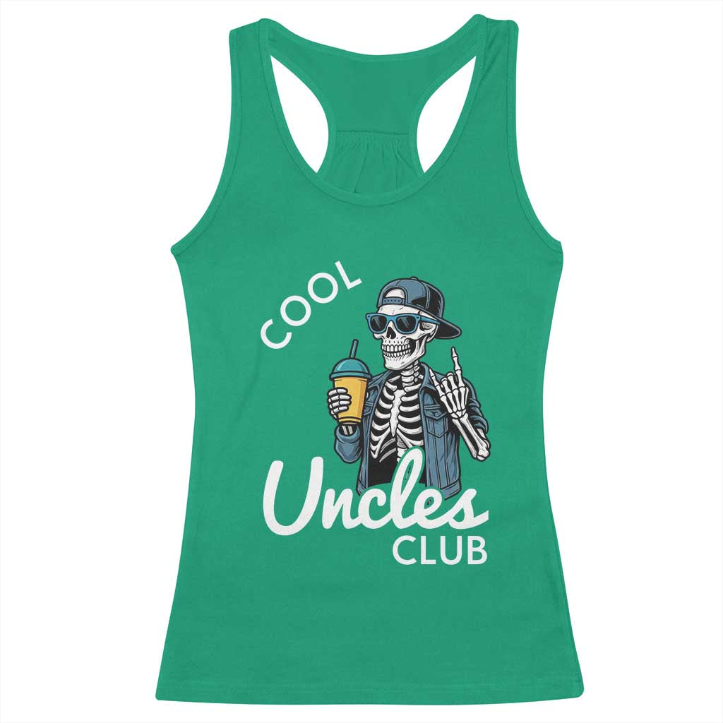 Cool Uncles Club Racerback Tank Top Funny Uncle Skeleton TS10 Irish Green Print Your Wear