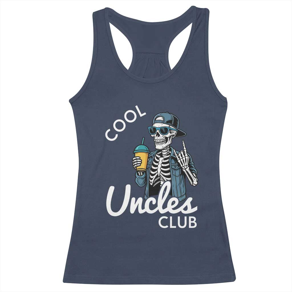 Cool Uncles Club Racerback Tank Top Funny Uncle Skeleton TS10 Navy Print Your Wear