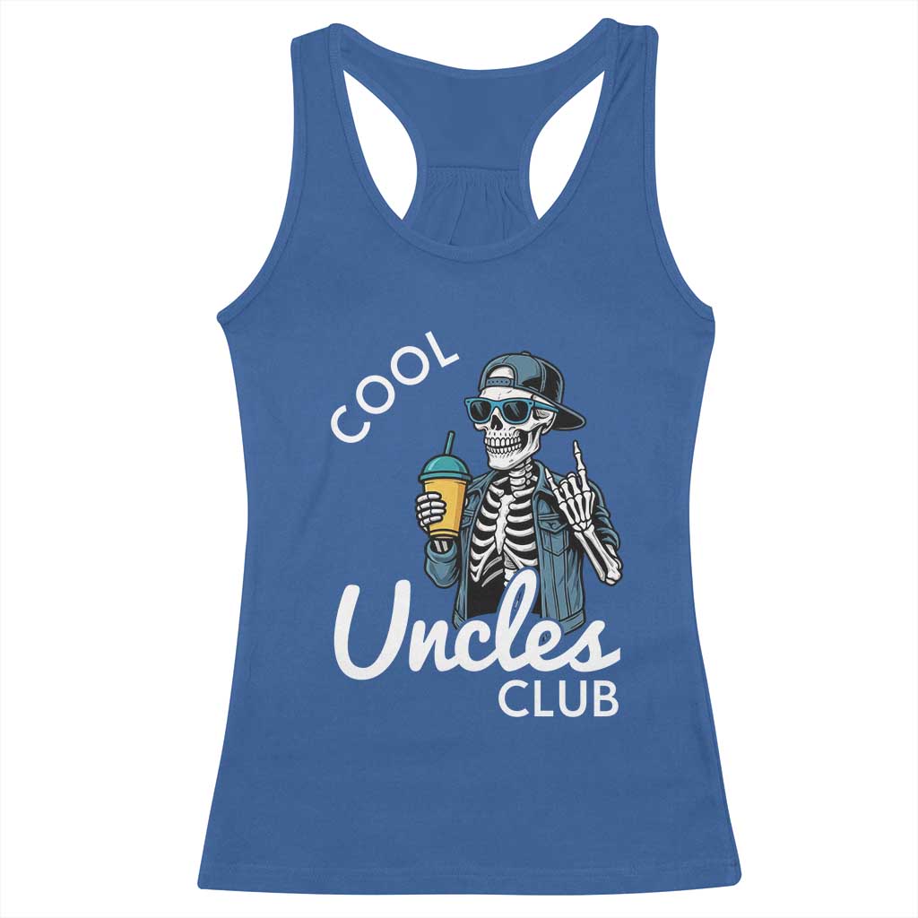Cool Uncles Club Racerback Tank Top Funny Uncle Skeleton TS10 Royal Blue Print Your Wear
