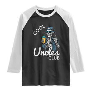 Cool Uncles Club Raglan Shirt Funny Uncle Skeleton TS10 Black White Print Your Wear