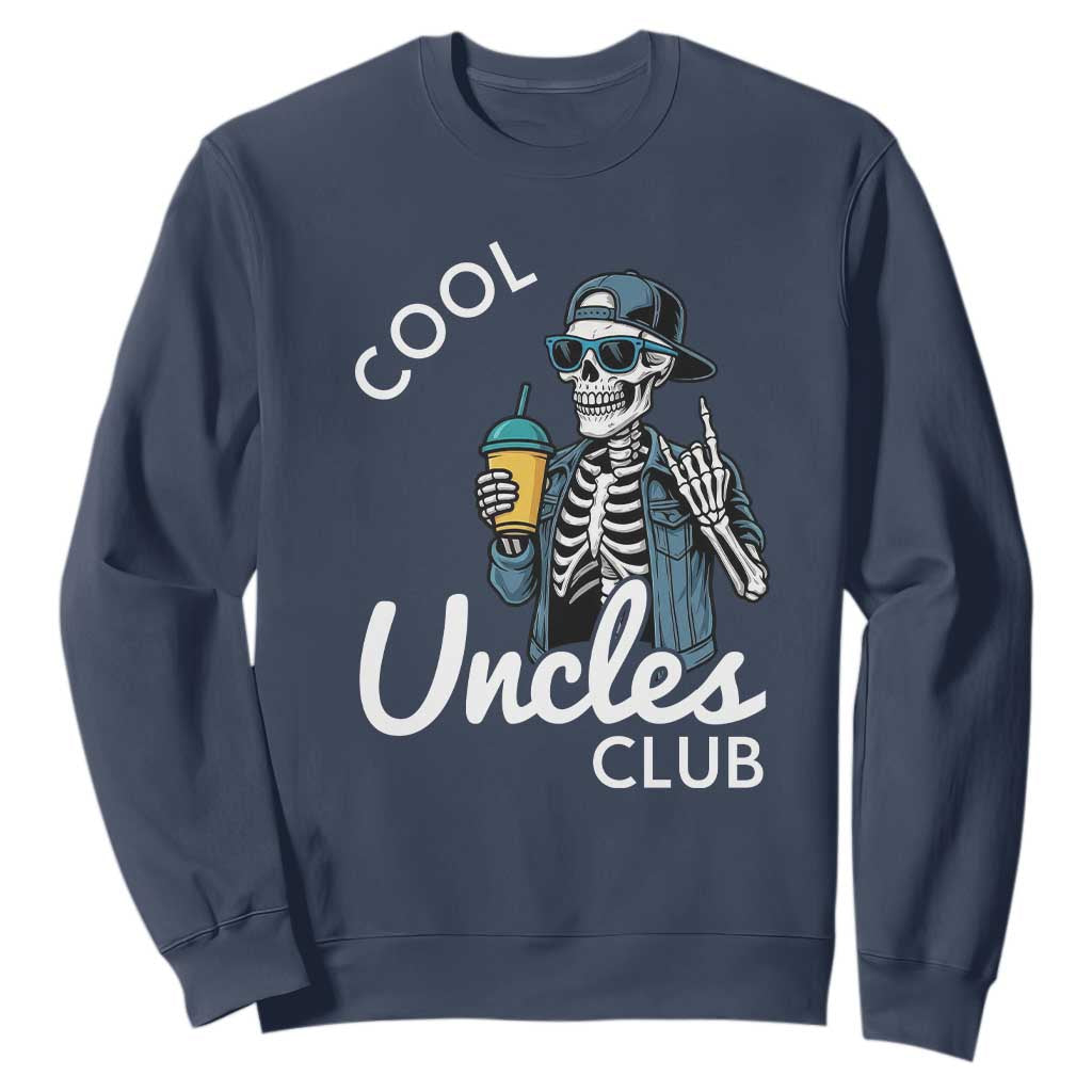 Cool Uncles Club Sweatshirt Funny Uncle Skeleton TS10 Navy Print Your Wear