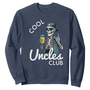 Cool Uncles Club Sweatshirt Funny Uncle Skeleton TS10 Navy Print Your Wear