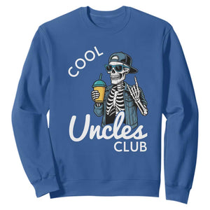 Cool Uncles Club Sweatshirt Funny Uncle Skeleton TS10 Royal Blue Print Your Wear
