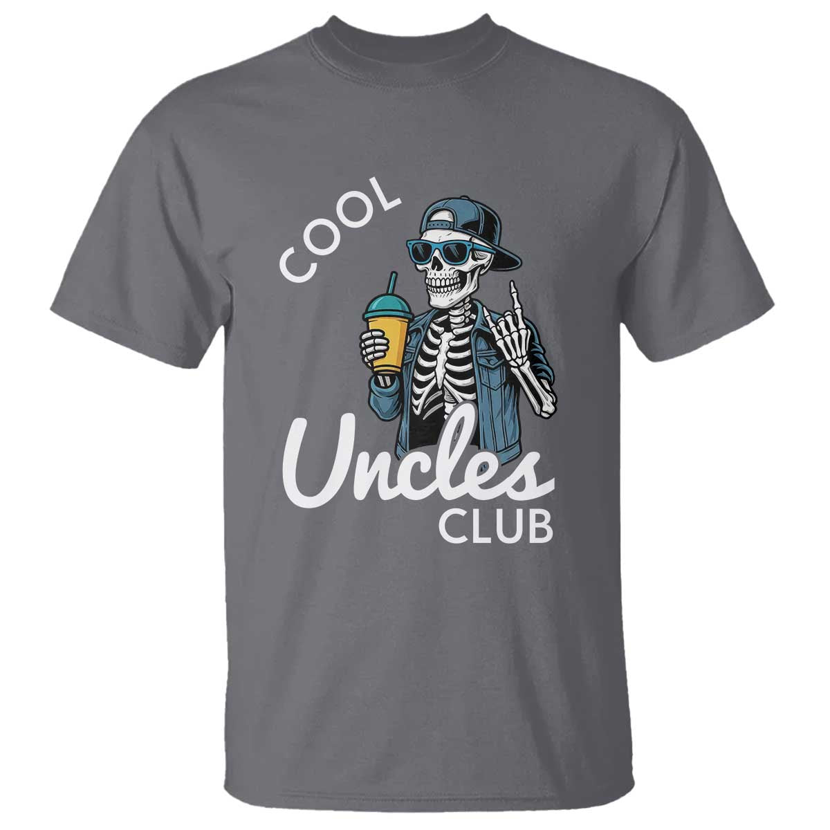 Cool Uncles Club T Shirt Funny Uncle Skeleton TS10 Charcoal Print Your Wear