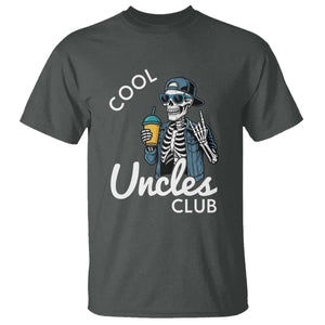 Cool Uncles Club T Shirt Funny Uncle Skeleton TS10 Dark Heather Print Your Wear