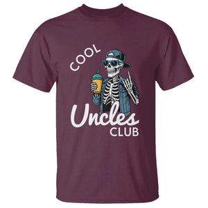 Cool Uncles Club T Shirt Funny Uncle Skeleton TS10 Maroon Print Your Wear