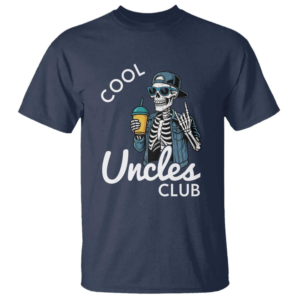 Cool Uncles Club T Shirt Funny Uncle Skeleton TS10 Navy Print Your Wear