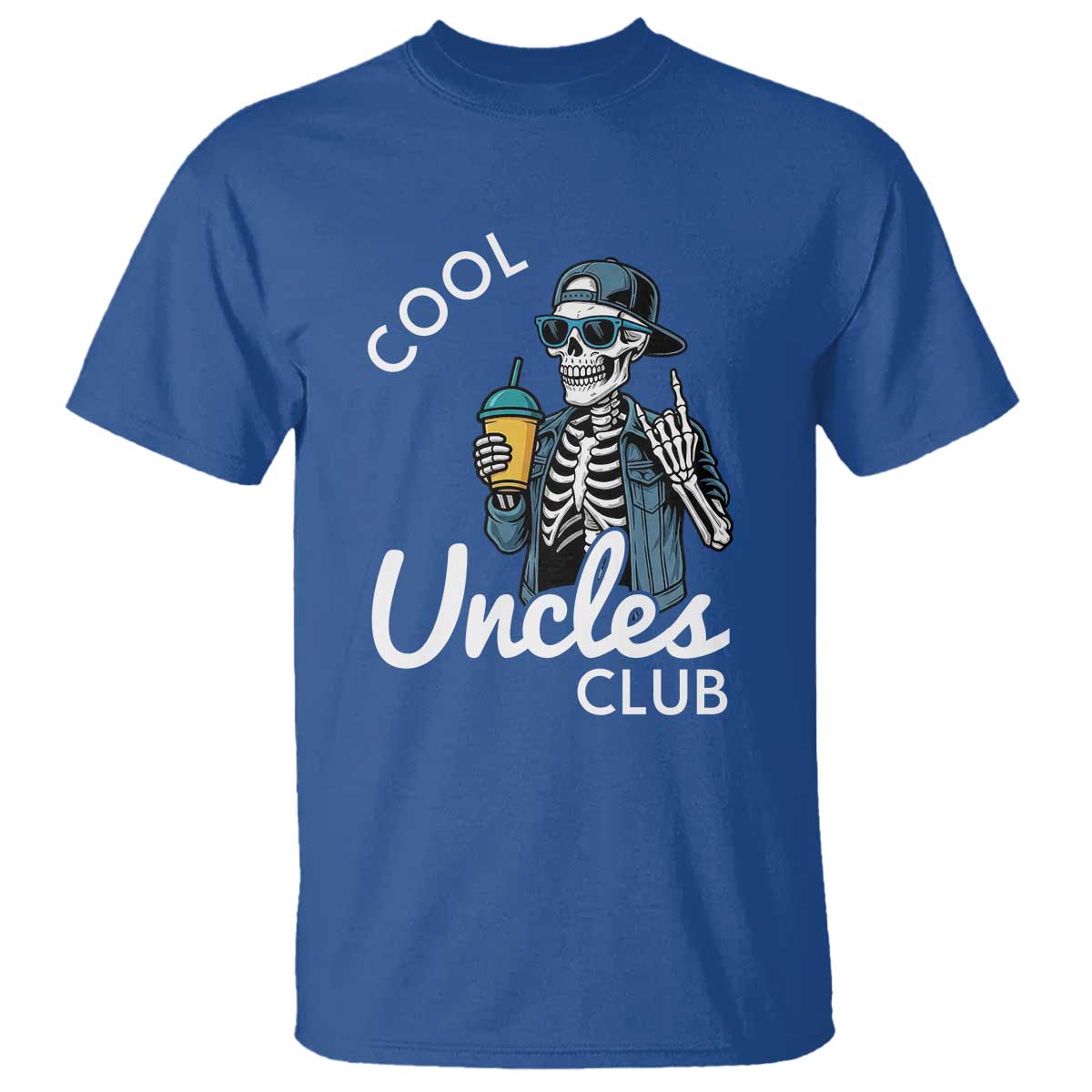 Cool Uncles Club T Shirt Funny Uncle Skeleton TS10 Royal Blue Print Your Wear