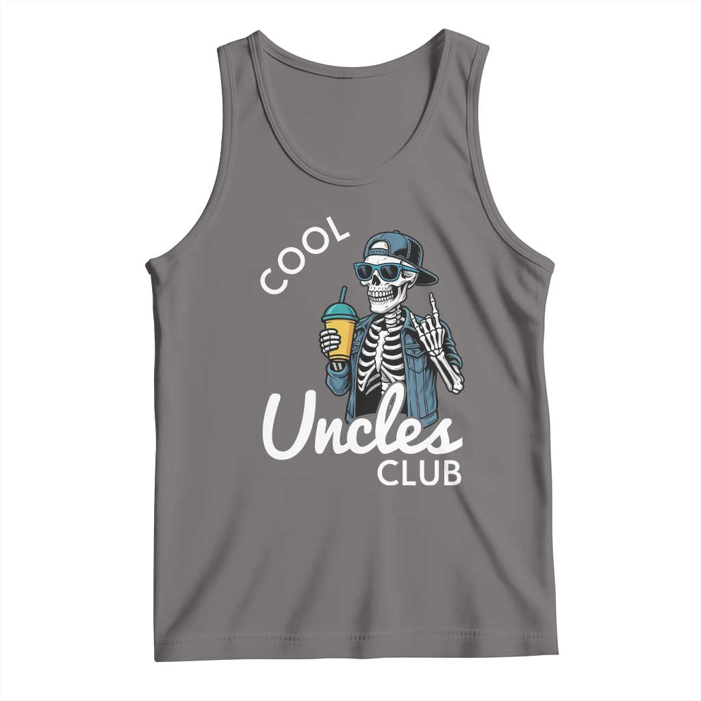 Cool Uncles Club Tank Top Funny Uncle Skeleton TS10 Deep Heather Print Your Wear