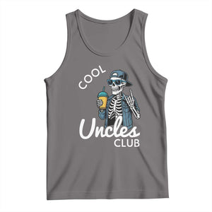 Cool Uncles Club Tank Top Funny Uncle Skeleton TS10 Deep Heather Print Your Wear