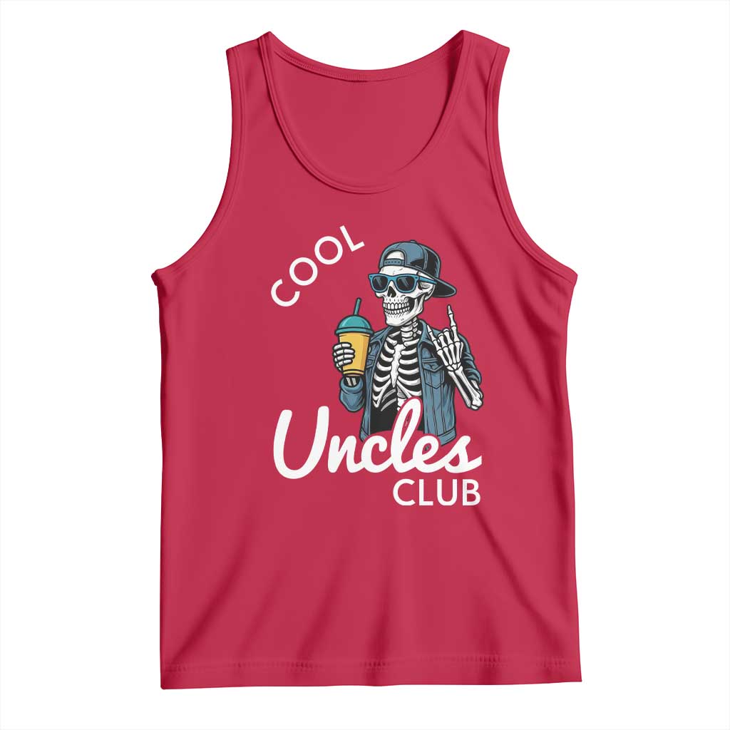 Cool Uncles Club Tank Top Funny Uncle Skeleton TS10 Red Print Your Wear