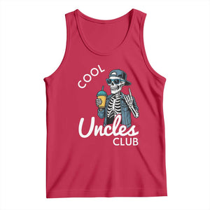 Cool Uncles Club Tank Top Funny Uncle Skeleton TS10 Red Print Your Wear