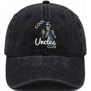 Cool Uncles Club Washed Cotton Baseball Cap Funny Uncle Skeleton TS10 Print Your Wear