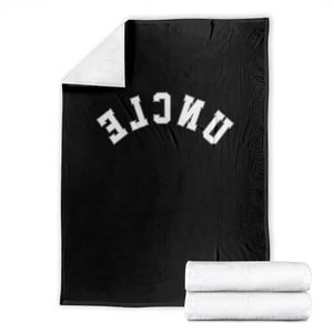 Uncles Throw Blanket Pregnancy Announcement Gifts For Uncle Retro Upside Down Text TS10 Black Print Your Wear