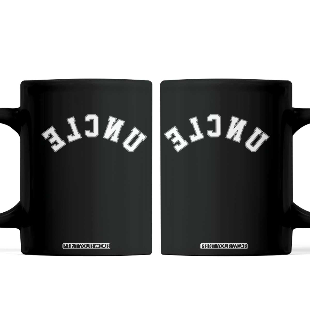 Uncles Coffee Mug Pregnancy Announcement Gifts For Uncle Retro Upside Down Text TS10 Black Print Your Wear