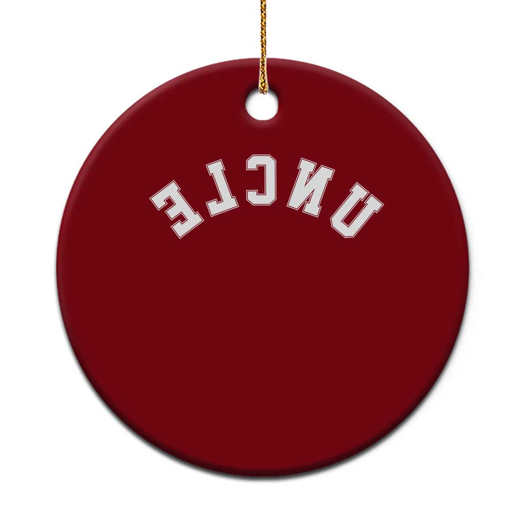 Uncles Ceramic Ornament Pregnancy Announcement Gifts For Uncle Retro Upside Down Text TS10 1pc Red Print Your Wear