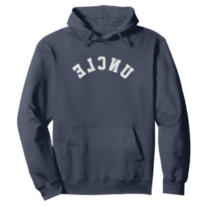 Uncles Hoodie Pregnancy Announcement Gifts For Uncle Retro Upside Down Text TS10 Navy Print Your Wear