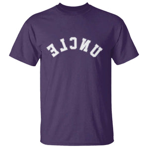 Uncles T Shirt Pregnancy Announcement Gifts For Uncle Retro Upside Down Text TS10 Purple Print Your Wear