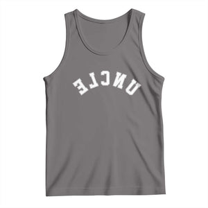 Uncles Tank Top Pregnancy Announcement Gifts For Uncle Retro Upside Down Text TS10 Deep Heather Print Your Wear