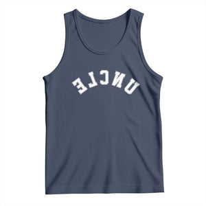 Uncles Tank Top Pregnancy Announcement Gifts For Uncle Retro Upside Down Text TS10 Navy Print Your Wear