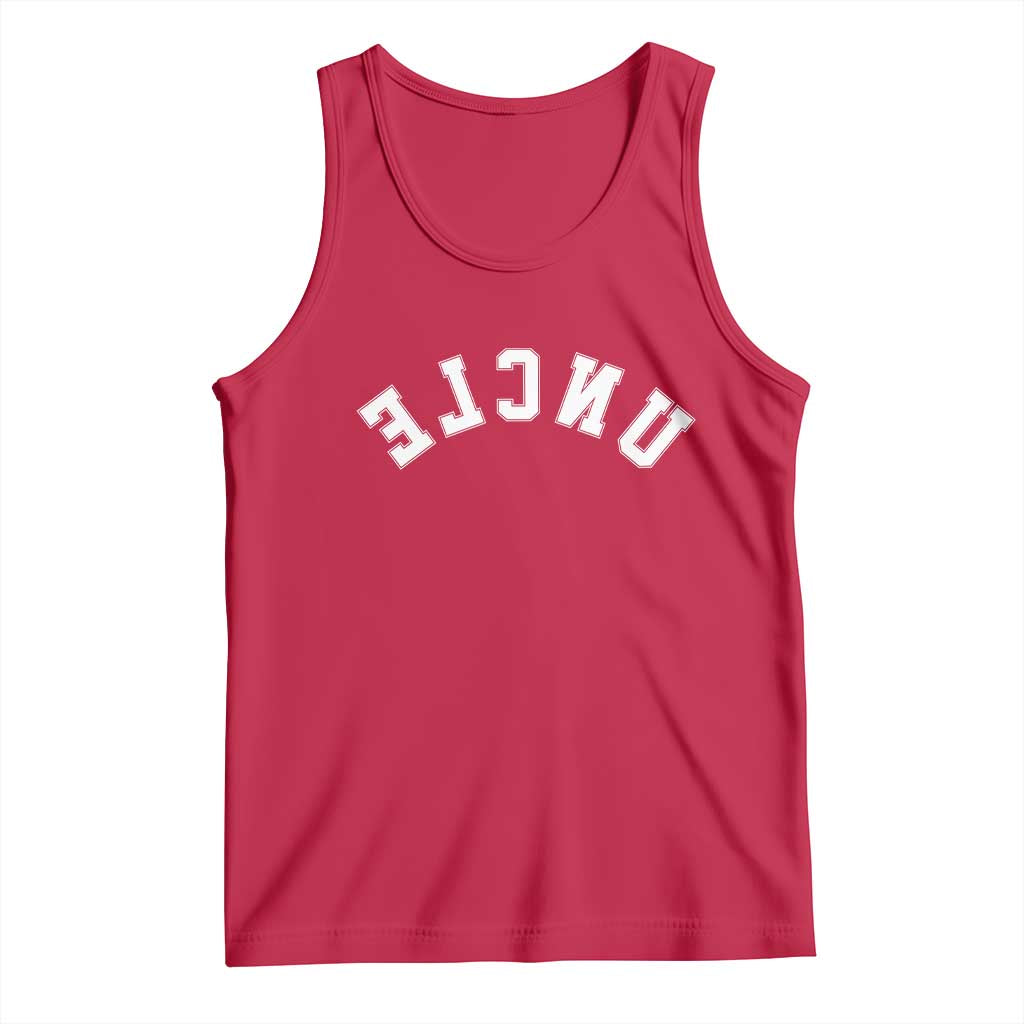Uncles Tank Top Pregnancy Announcement Gifts For Uncle Retro Upside Down Text TS10 Red Print Your Wear