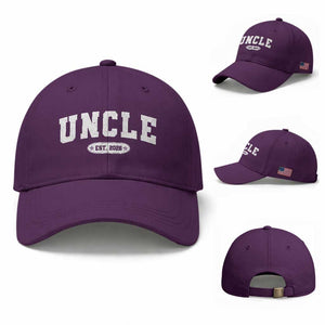 Promoted To Uncle Est 2026 Baseball Cap New Uncle Gift TS10 Baseball Cap Universal Fit Purple Print Your Wear