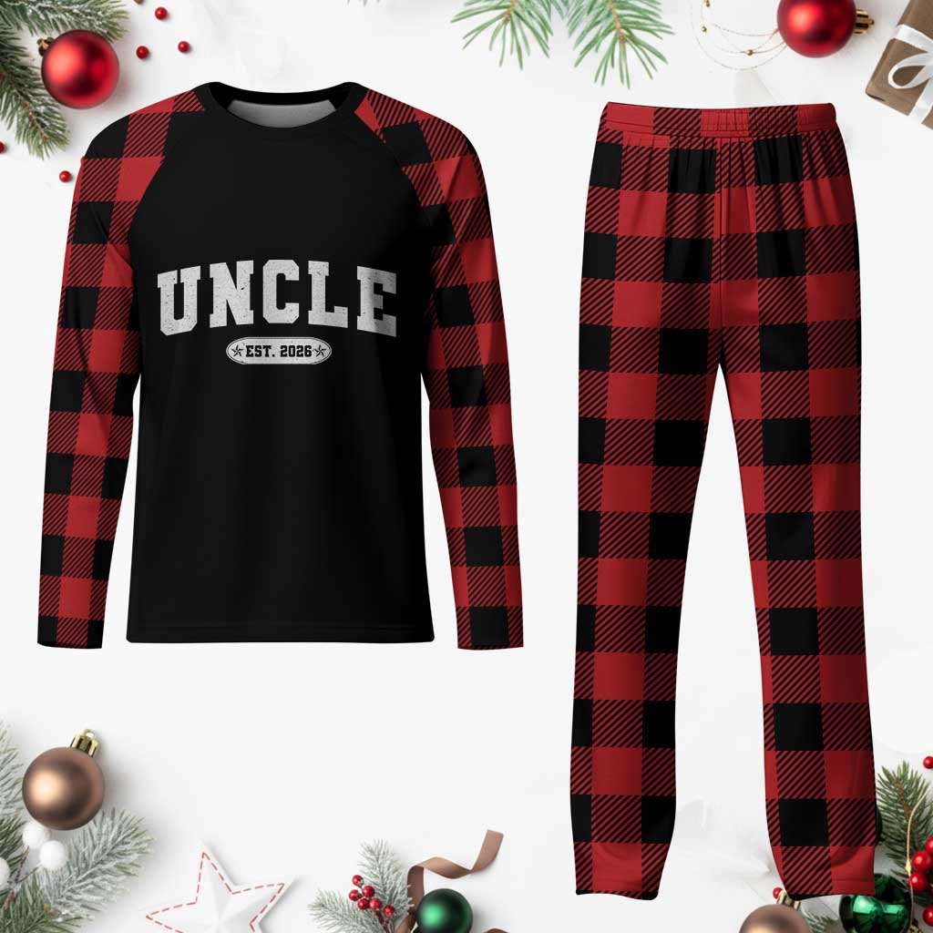 Promoted To Uncle Est 2026 Plaid Pajama Set New Uncle Gift TS10 Buffalo Plaid Print Your Wear