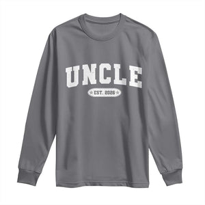 Promoted To Uncle Est 2026 Long Sleeve Shirt New Uncle Gift TS10 Charcoal Print Your Wear