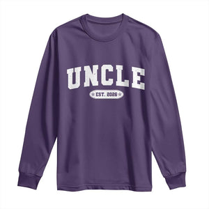 Promoted To Uncle Est 2026 Long Sleeve Shirt New Uncle Gift TS10 Purple Print Your Wear