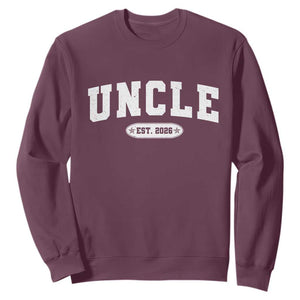 Promoted To Uncle Est 2026 Sweatshirt New Uncle Gift TS10 Maroon Print Your Wear