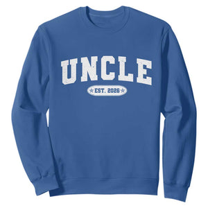 Promoted To Uncle Est 2026 Sweatshirt New Uncle Gift TS10 Royal Blue Print Your Wear