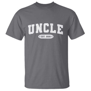 Promoted To Uncle Est 2026 T Shirt New Uncle Gift TS10 Charcoal Print Your Wear