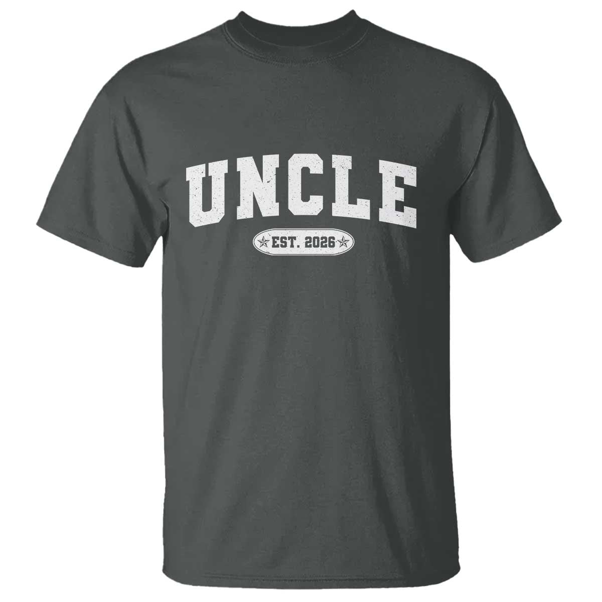 Promoted To Uncle Est 2026 T Shirt New Uncle Gift TS10 Dark Heather Print Your Wear
