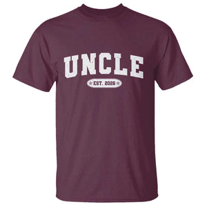 Promoted To Uncle Est 2026 T Shirt New Uncle Gift TS10 Maroon Print Your Wear