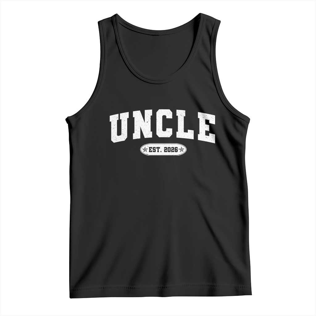 Promoted To Uncle Est 2026 Tank Top New Uncle Gift TS10 Black Print Your Wear