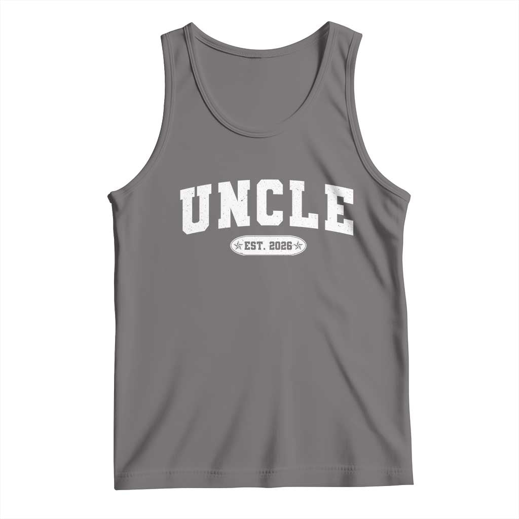 Promoted To Uncle Est 2026 Tank Top New Uncle Gift TS10 Deep Heather Print Your Wear